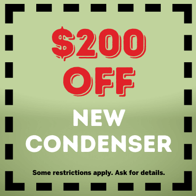 200 off new condenser coupon