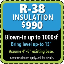 Free R-38 insulation installation coupon